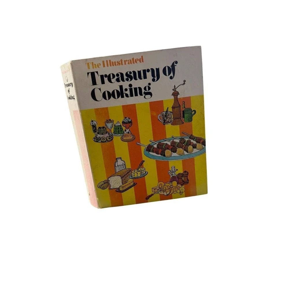 Vintage 70s Cookbook Retro Kitchen Decor Orange Yellow Mid Century Kitchen  Book